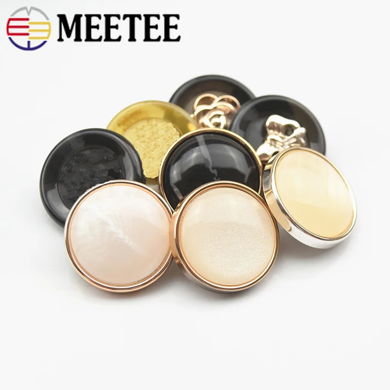 Кнопки Meetee 30 шт. 17/21/25/30 мм из пластика и смолы кнопки с круглыми хвостовиками для