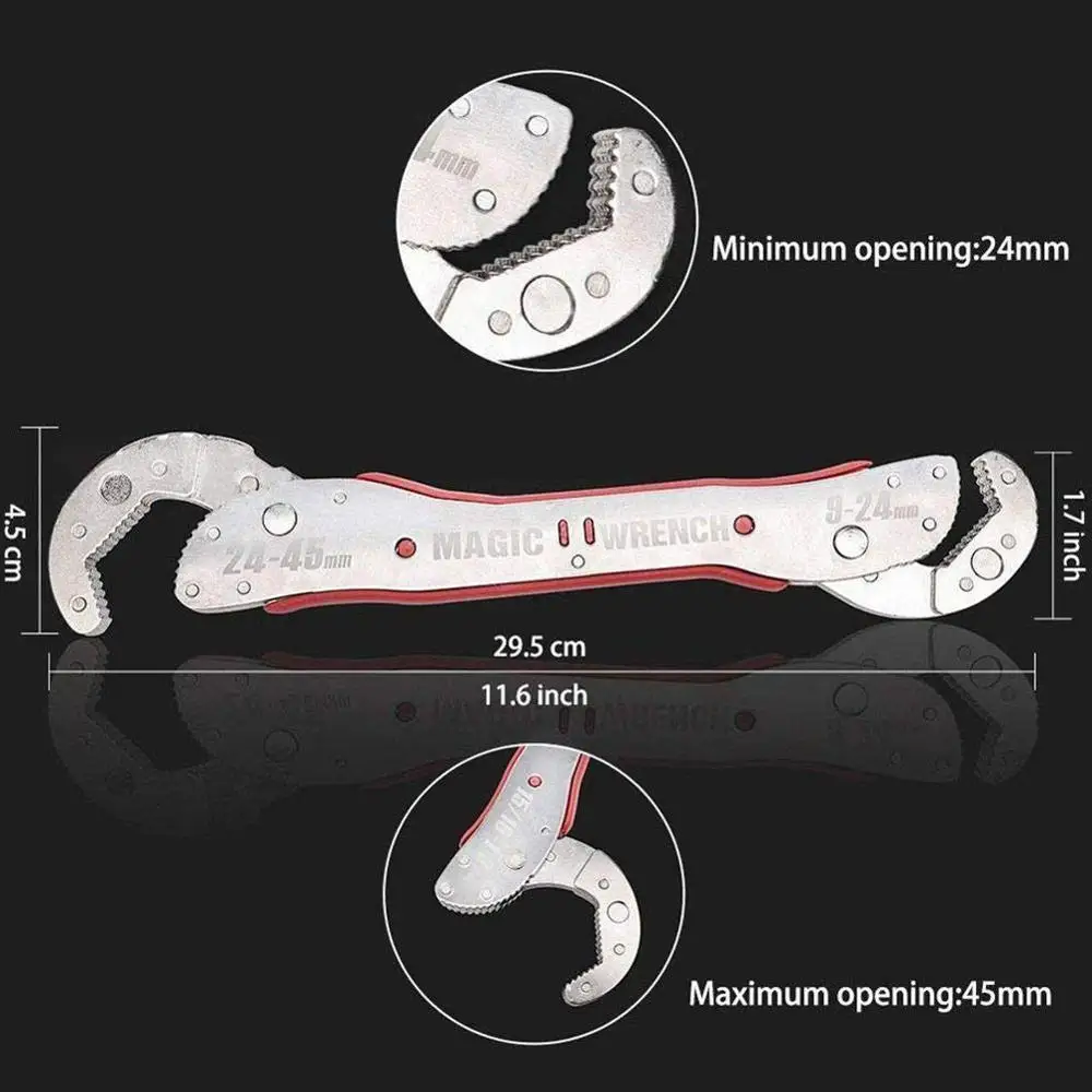 Регулируемый волшебный ключ Многофункциональный гаечный 9 45 мм универсальный