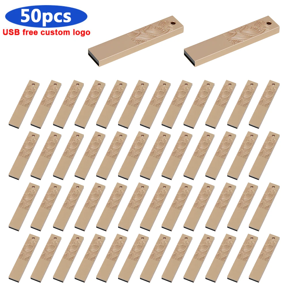 

50pcs/lot custom logo 64GB 128GB metal USB 2.0 waterproof 4GB 8GB 16GB pen drive USB 32GB creative Pen drive for photography