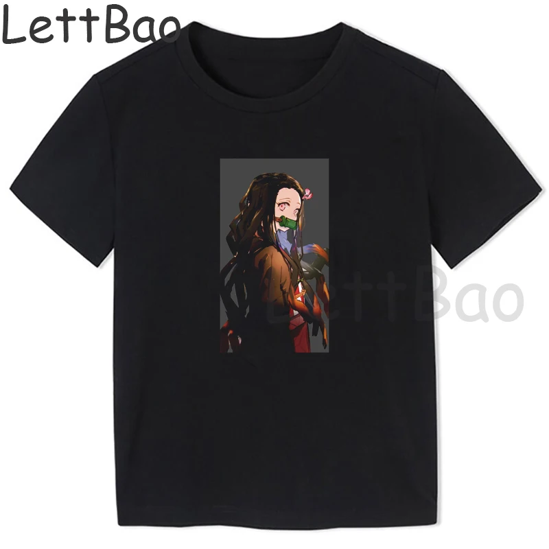 Лидер продаж футболка с японским Аниме Манга для мальчиков и девочек милые