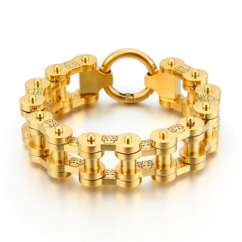 Высококачественная модная мужская черная Золотая цепь для двигателя велосипеда