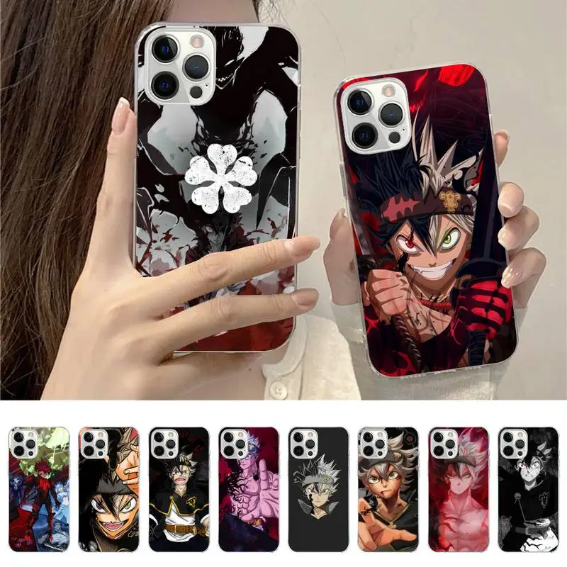 

Black Clover Anime Asta Phone Case for iPhone 11 12 13 mini pro XS MAX 8 7 6 6S Plus X 5S SE 2020 XR