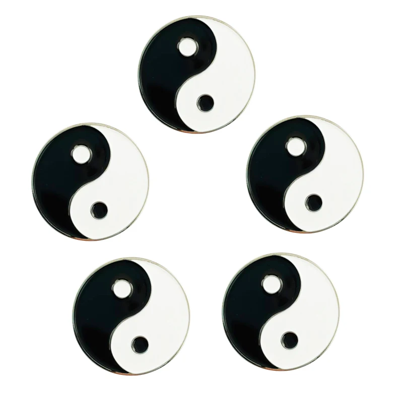 5 TAIJI PINMEI Embossied Golf Ball Marks наборы из 5 маркеров для гольфа Подарки для гольфа для леди / детей, подходящие для любых магнитных зажимов для шляп для гольфа - Цвет: 5 TAIJI
