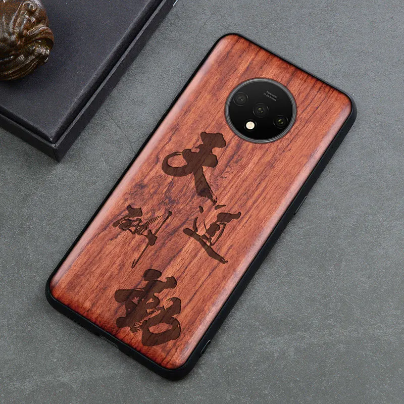 9 Резной деревянный ящик для OnePlus 7T One Plus 7T противоударный чехол TPU бампер чехол для OnePlus 7t Pro Чехол деревянная оболочка OnePlus 1+ 7t - Цвет: 9