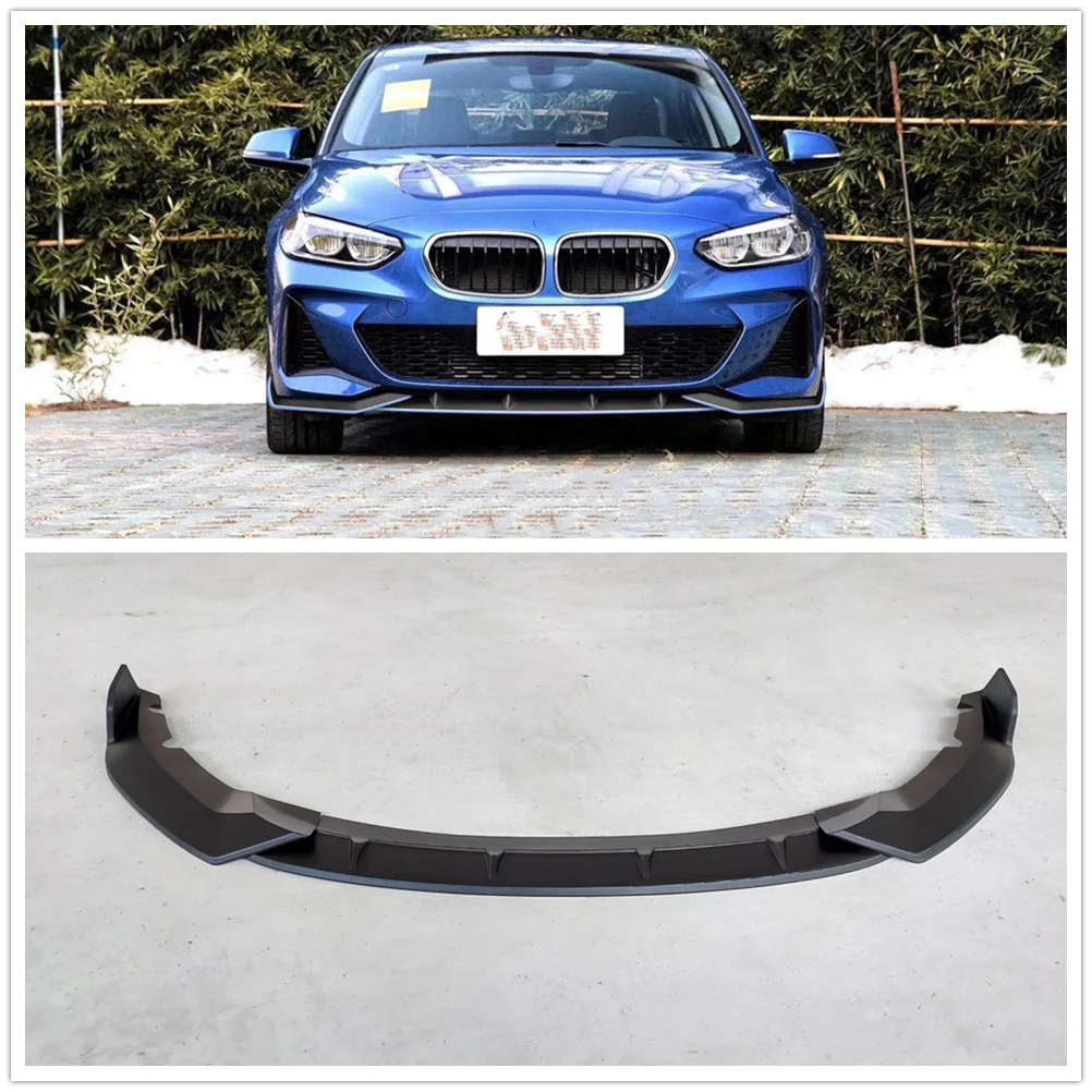 

Передний спойлер для бампера, сплиттер для губ для BMW 1 серии F20 M Sport 2019, матовый черный автомобильный комплект нижней части корпуса, защитная ...