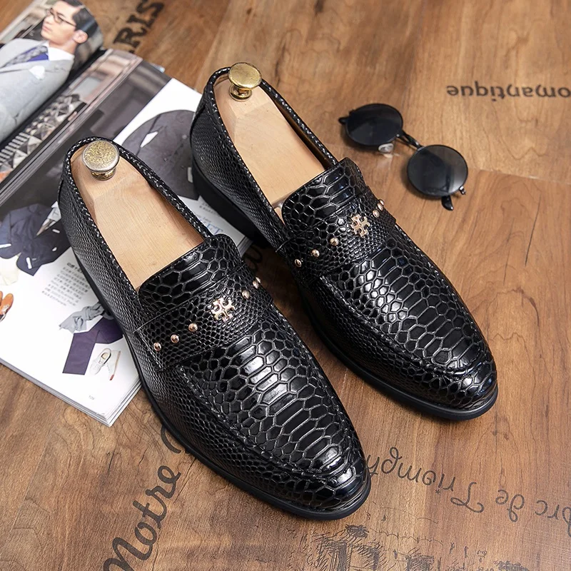 

Shoes For Wedding Black Shoes For Men Skin Fashion Men's Casual Leather Moccasins Summer Italian Sport Sneakers Slippers