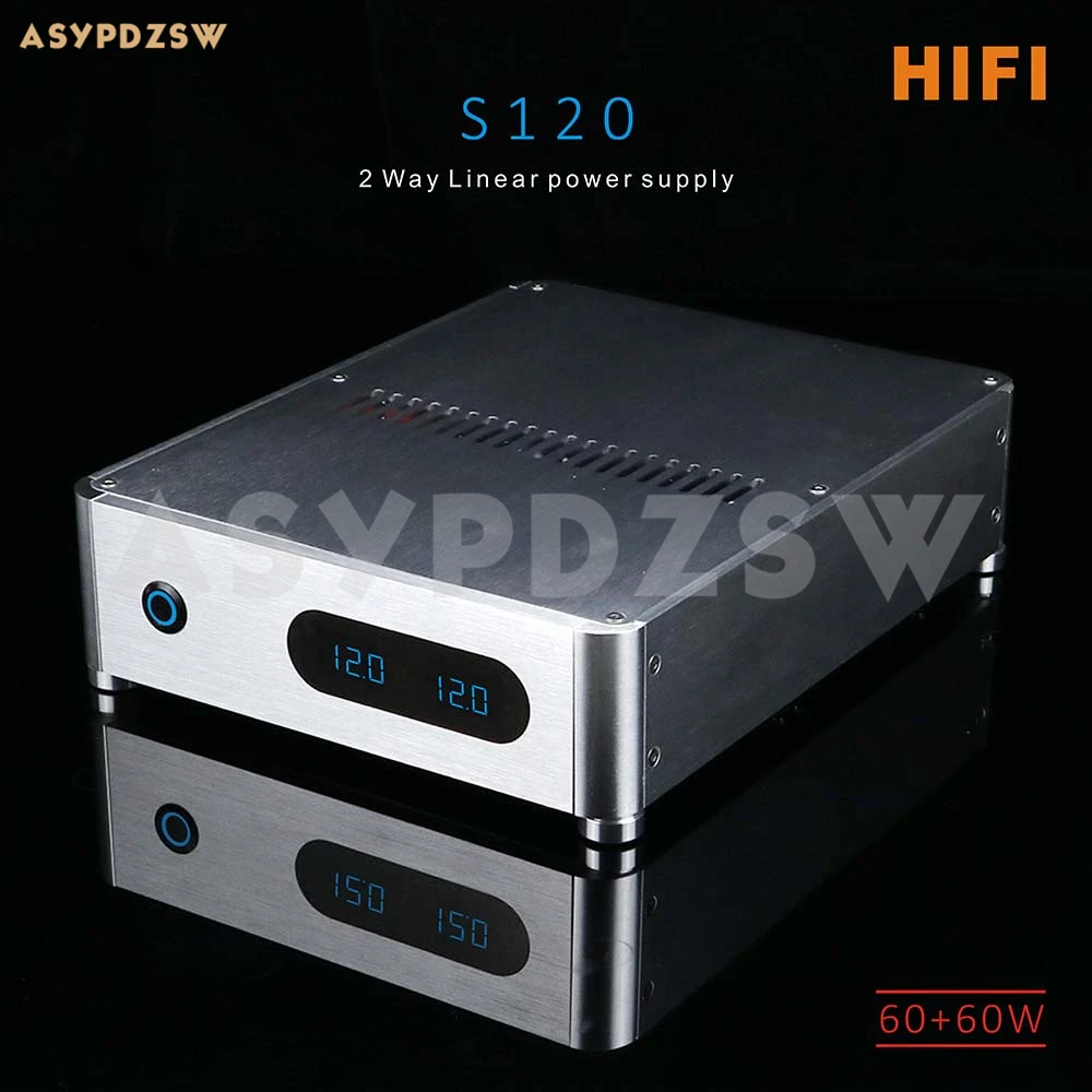S120 60W+60W R-Core Ultra Low Noise Linear Power supply 2 way DC 5V---24V LPS/PSU | Home Theater Amplifiers