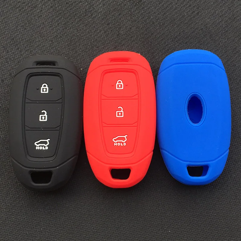 Силиконовый резиновый чехол для автомобильного ключа hyundai kona 2017 i30 ix35 solaris Azera ELANTRA