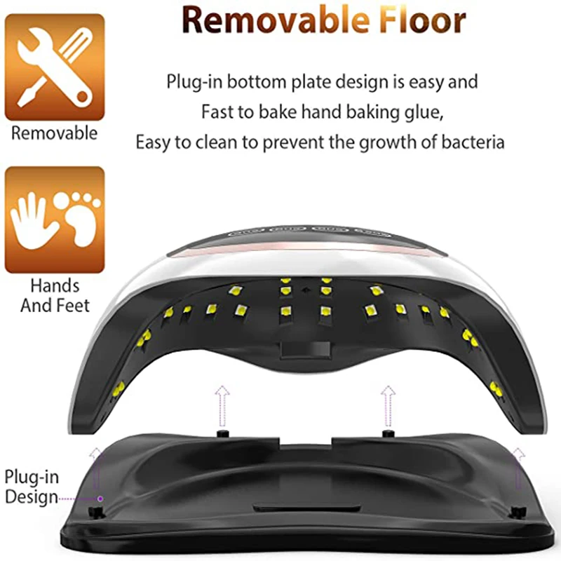 

Nails Dryer with UV LED Lamp Manicure Nail Lamp 4 MODE With Motion sensing LCD Display Touch switch Curing poly Nail gel Polish