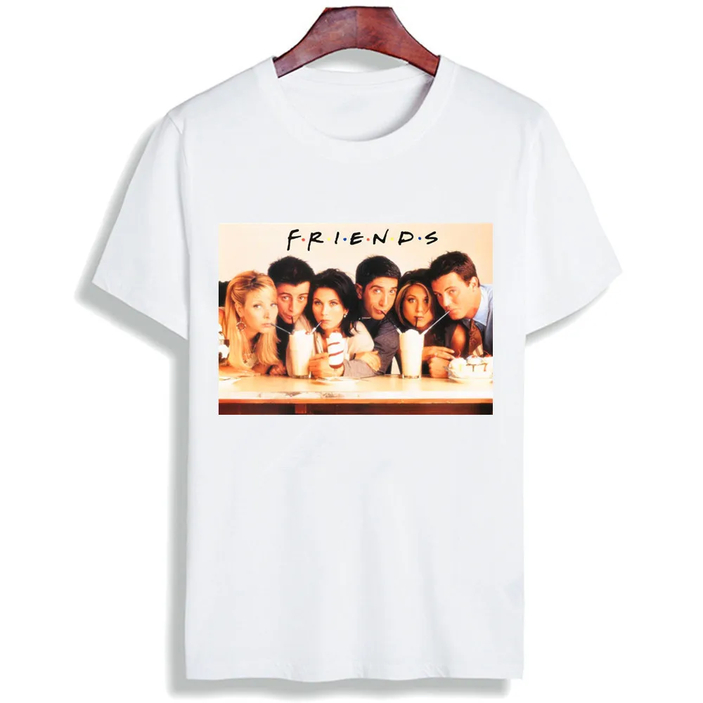 

New Friends TV Show Print T Shirt Women Summer Aesthetic Clothes Harajuku Short Sleeve Shirts for Women Loose Ladies Top