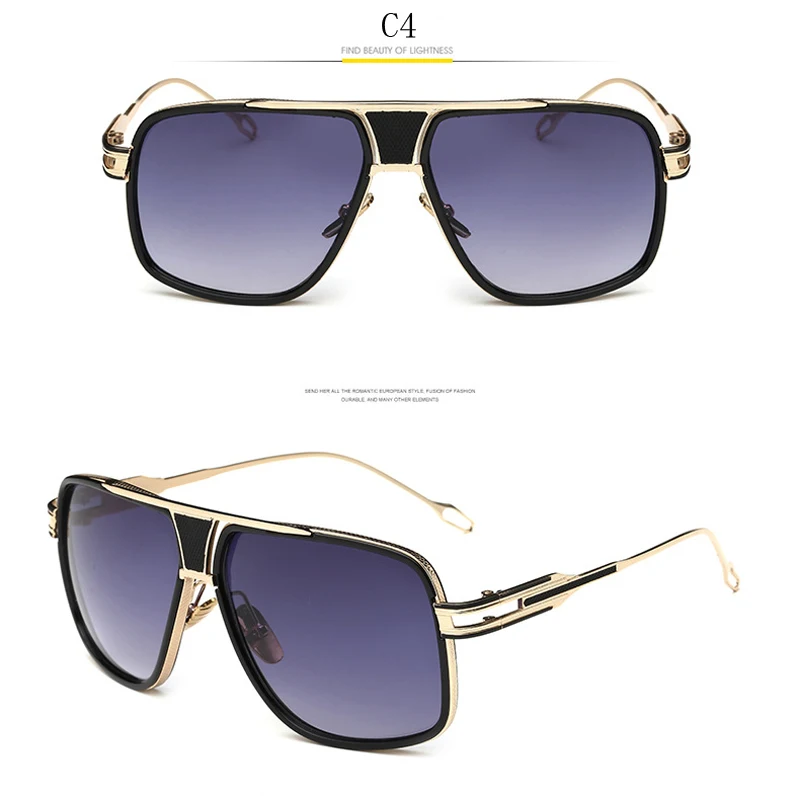 VISION Square Pilot Sunglasses Men Driving 2020 Male Luxury Brand Sun Glasses For Metal Designer Cool Shades MIRROR retro | Аксессуары