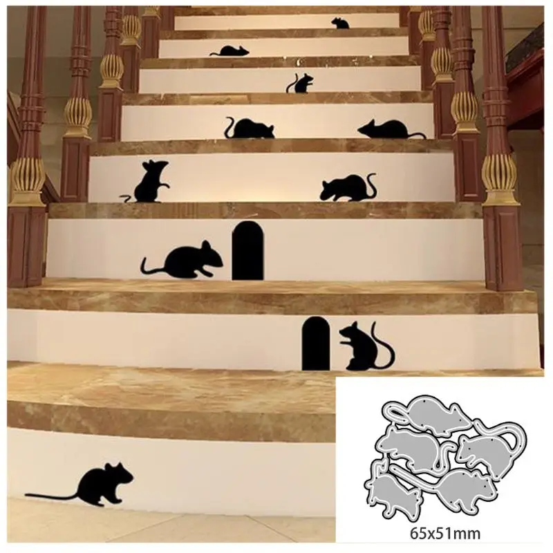 

Rat Group Metal Cutting Dies Stencil Scrapbooking DIY Album Stamp Paper Card Embossing Decor Craft 2020 New Dies for 2020