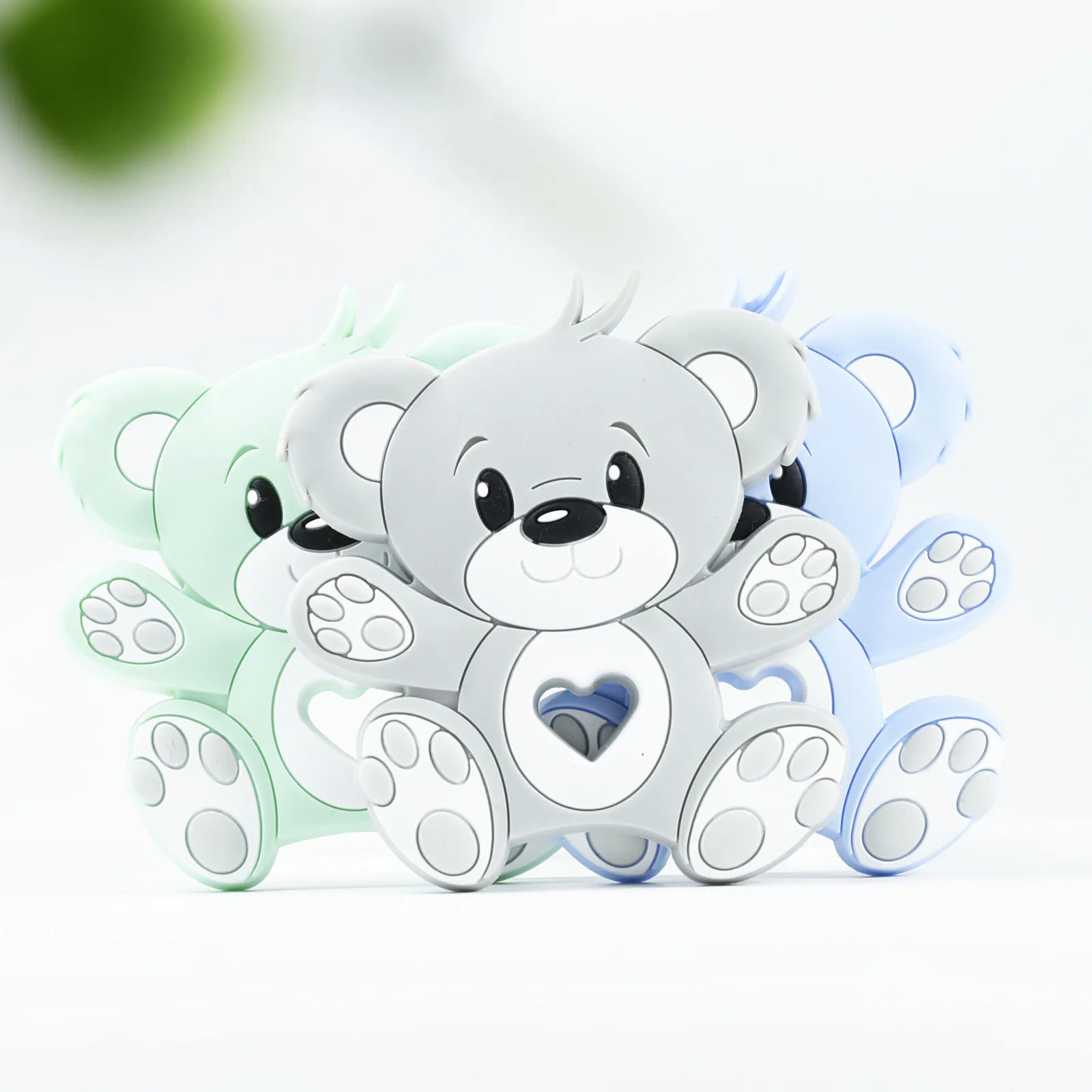 Mordedor de silicona con forma de Animal para beb&eacute;, juguetes masticables para dentici&oacute;n de beb&eacute;, productos para beb&eacute;, regalo de lactancia, 5/10 piezas-2