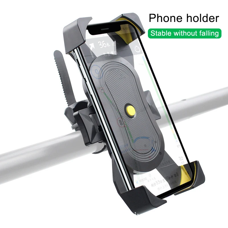 universal cycling phone holder clamp anti drop mobile gps bracket bicycle motorcycle stand for iphone xiaomi bicycle accessories free global shipping