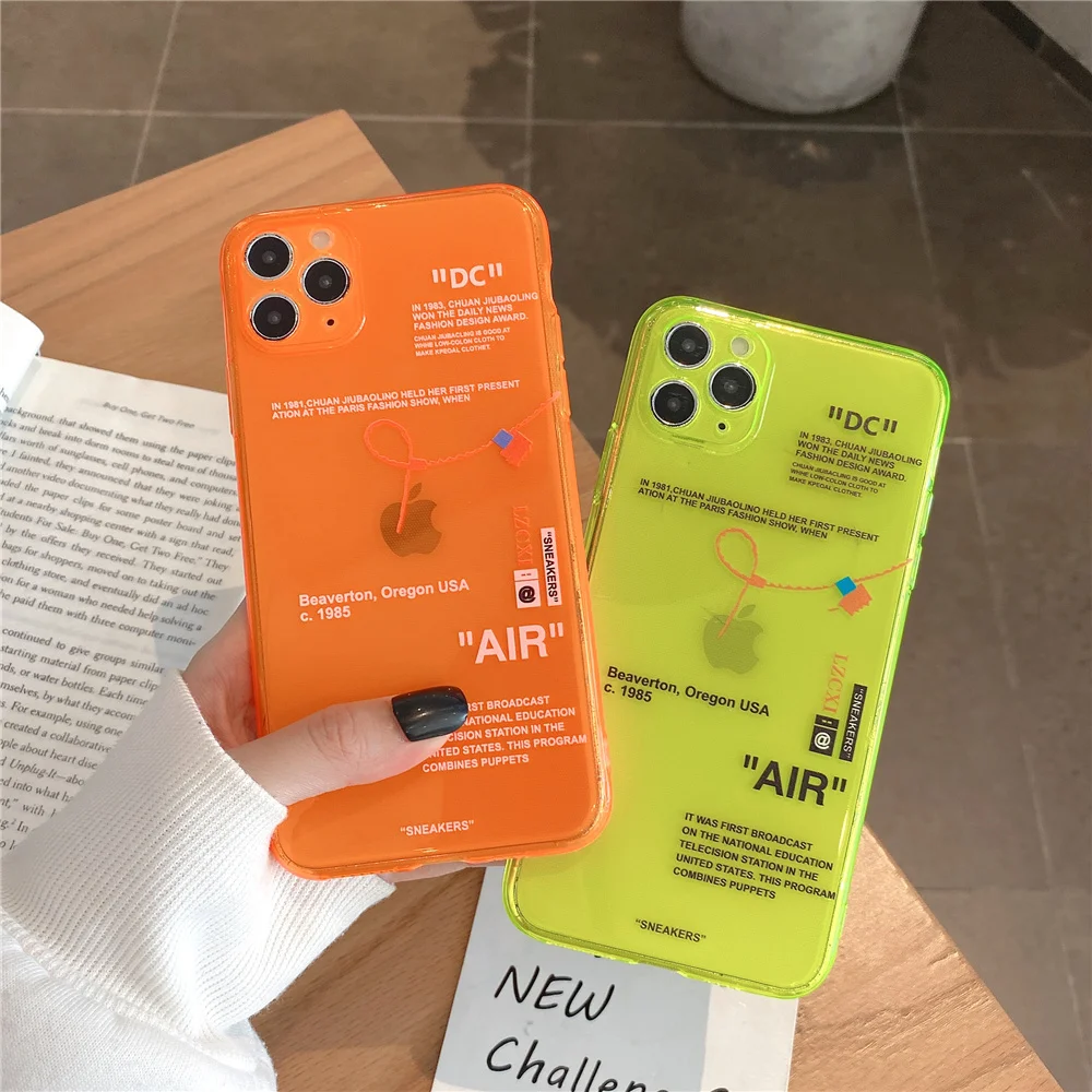 Флуоресцентный силиконовый чехол для iPhone 13 11 Pro 12 X XS MAX 7 8 plus | Мобильные телефоны и