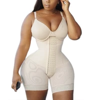 womens strapless breast lifting bodysuit gusset opening with hooks seamless postpartum underwear fitness body shaper