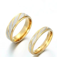 engagement promise lovers rings boho stainless steel couple ring for women men wedding simple design gold jewelry gift