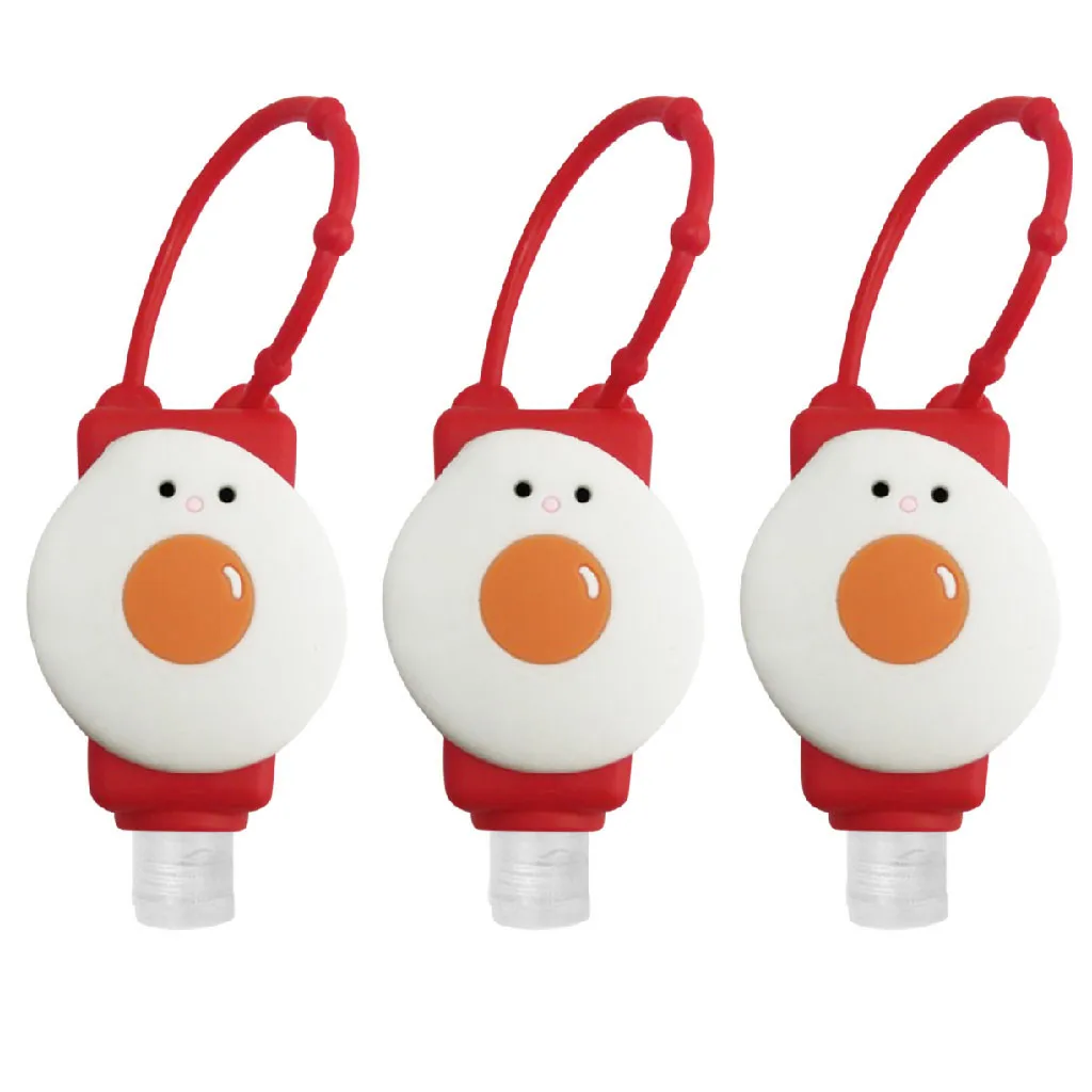 3 шт. дорожная многоразовая бутылка с брелком откидная крышка пустой прозрачный