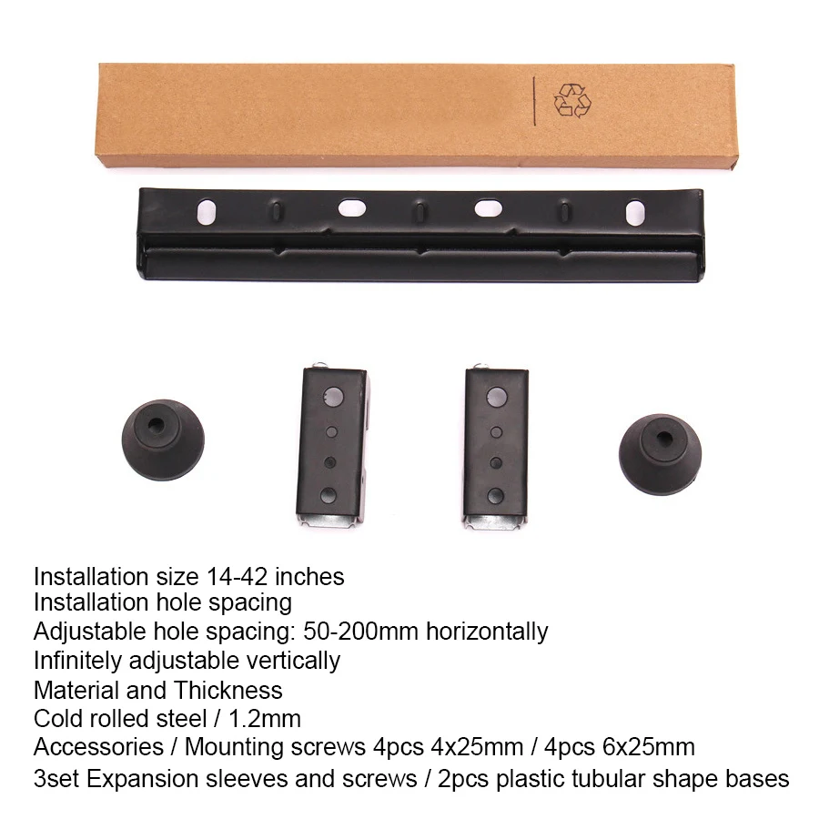 

Universal 20KG TV Mount Bracket for 14 to 42 LCD LED Monitor Holder Rubber Pads Metal TV Wall Bracket TV Flat Panel TV Frame