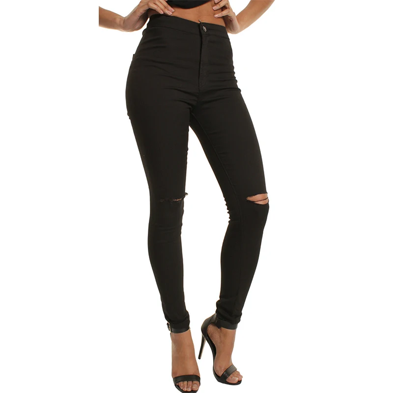 

2021 Fashion Hot Women Jeans Casual Skinny High Waist Slim Pencil Ladies Denim Pants N0018