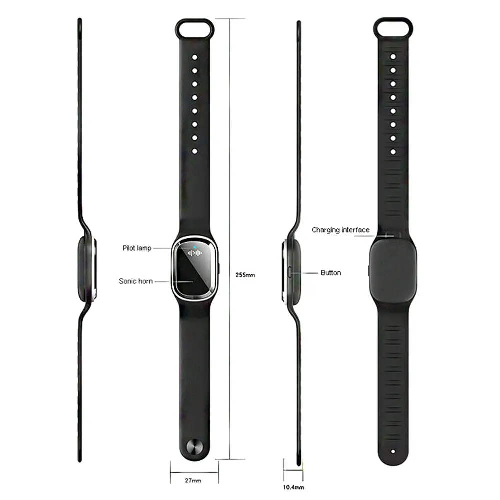 

Ultrasonic Mini Outdoor Anti-Mosquito Insect Pest Repeller Wristband Bracelet