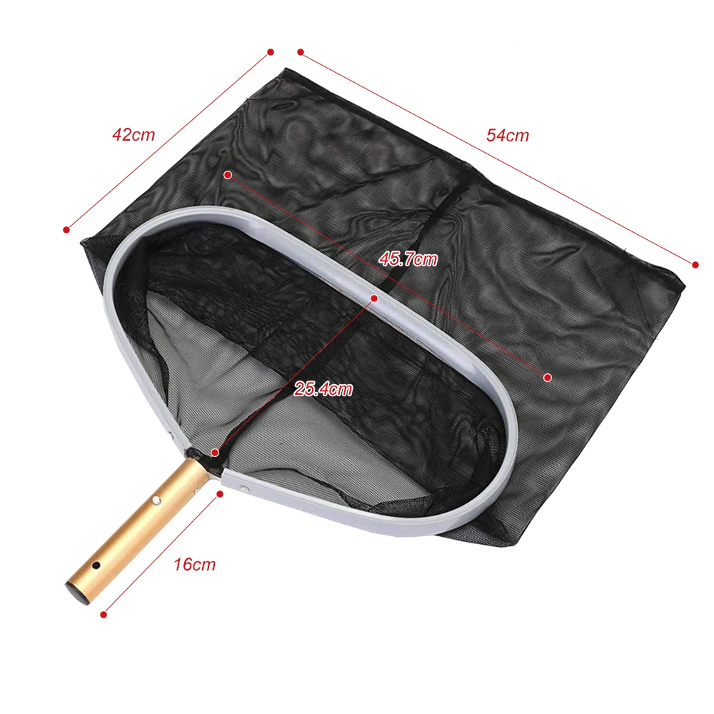 

Heavy Duty Pool Skimmer Net Deep Bag Leaf Rake Net with Strong Reinforced Aluminum Frame Handle Fast Cleaning Easy Debris Pickup