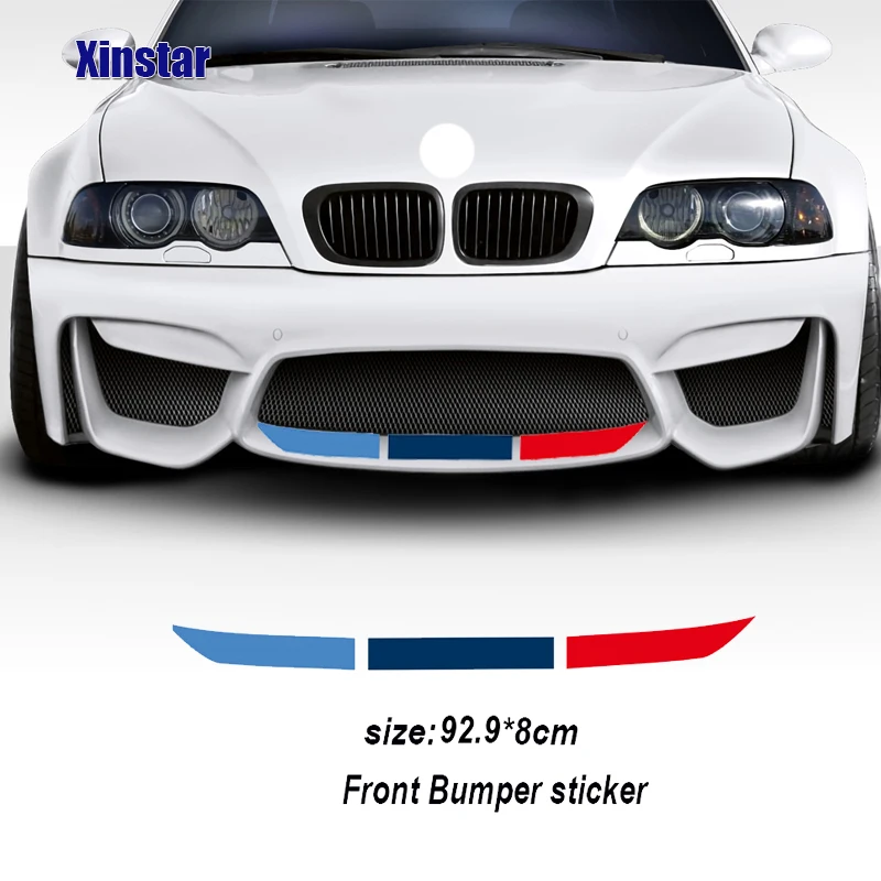 

M Power Performance Car Front Bumper Sticker For BMW E36 E39 E46 E60 E61 E64 E70 E71 E85 E87 E90 E83 F10 F20 F21 F30 E80 M3 M5