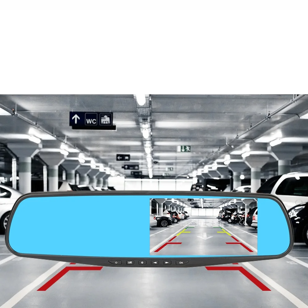 

Зеркало-видеорегистратор Full HD 1080P с детектором радара и двойным объективом