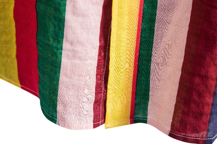 

Loldeal New Style Short-sleeved Shirt Hawaiian Beach Style Casual Striped Slim Men