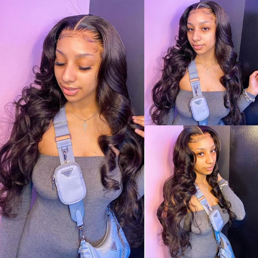30 40 Inch Body Wave Lace Front Human Hair Wigs for Women Pre Plucked Brazilian 150 180 Density 13x4 Frontal Wig | Шиньоны и парики