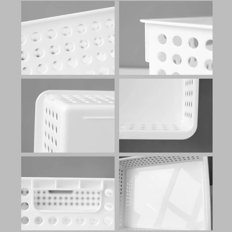 

A9LC Plastic Storage Basket File Tray Tabletop A4 Document Magazine Organizer with Handles for Home Office Pantry Bedroom