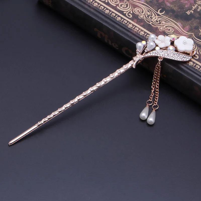 

1 PC Various Fashion Women Elegant Bobby Pin Colorful Hairpin Rhinestone Hair Stick