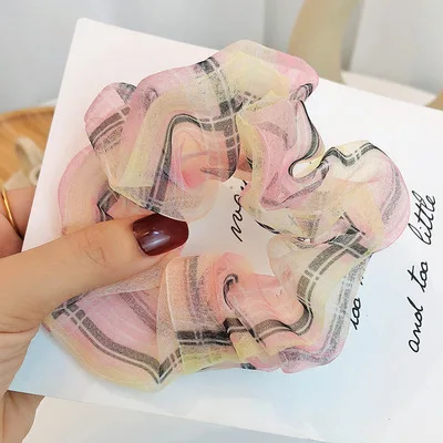 Повязка для волос в клетку с крупным кишечником |