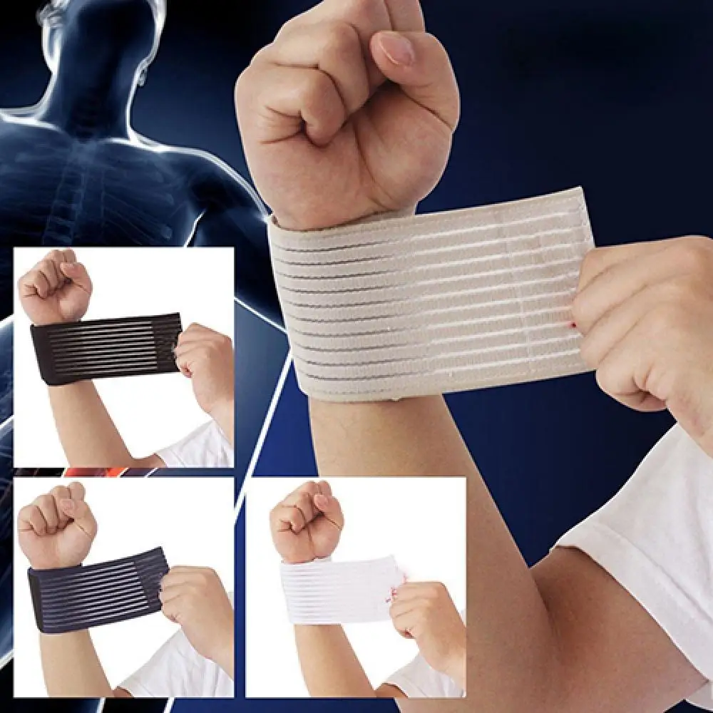 

New Elastic Wrist Ankle Elbow Knee Brace Gym Sport Bandage Guard Support Personal Healthy Care Braces & Supports Magic Tape