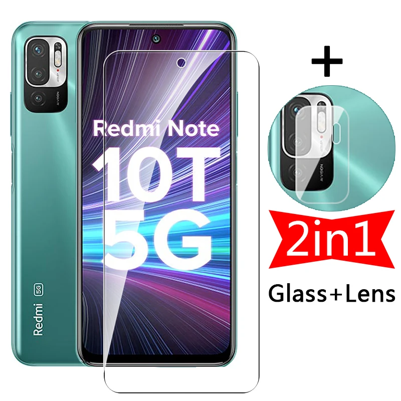 

2in1 Note10 T Screen Protective Glass + Camera Lens Protector On For Xiaomi Redmi Note 10T 5G 10 Pro Max 10S 10pro Tempered Film