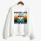 Pogue Life внешние банки толстовки TV Ulzzang женские толстовки свитшот с принтом пуловер флисовая одежда толстовки с круглым вырезом пальто розовые Топы