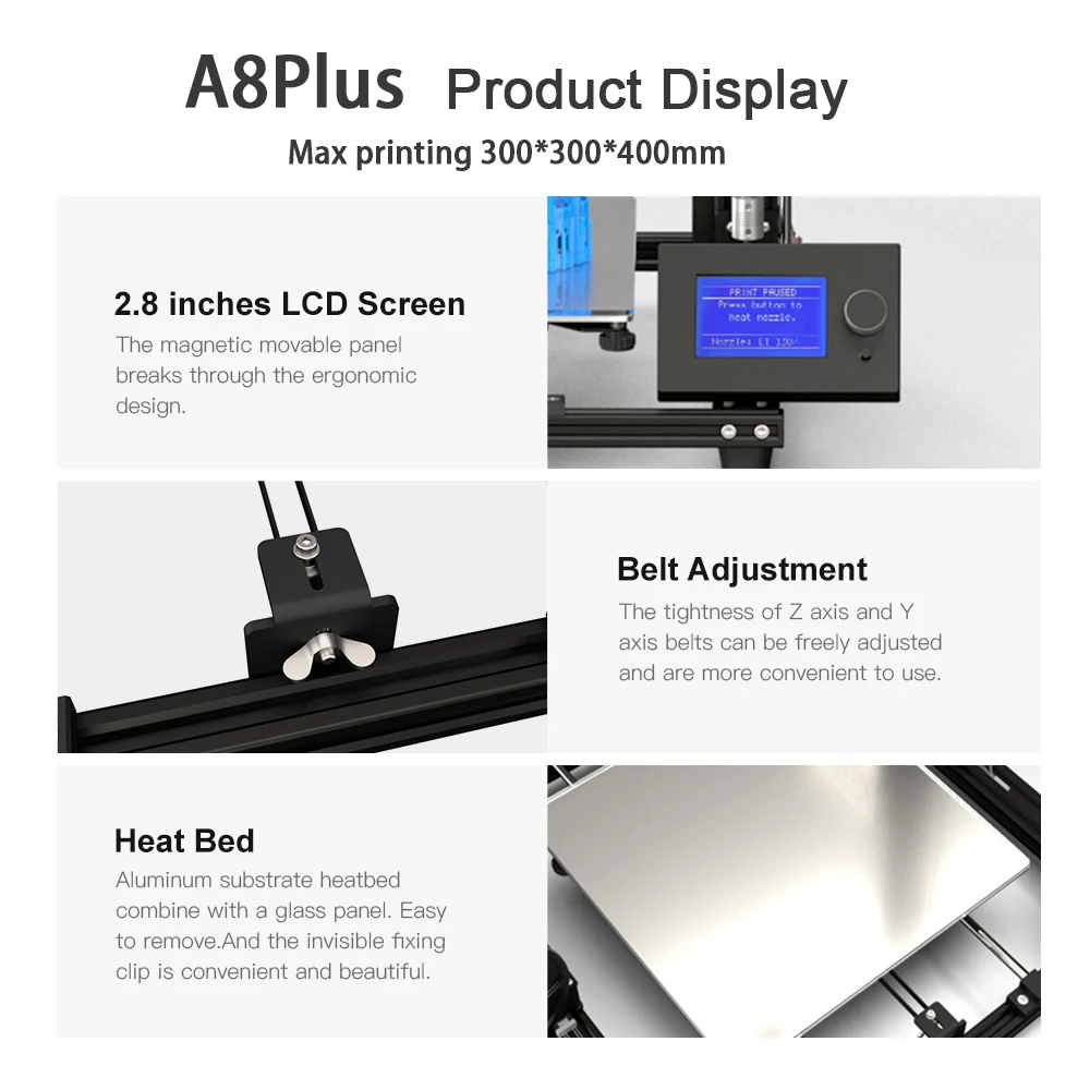 3D-принтер Anet A8 A8Plus принтер с открытым исходным кодом Marlin горячей подставкой для