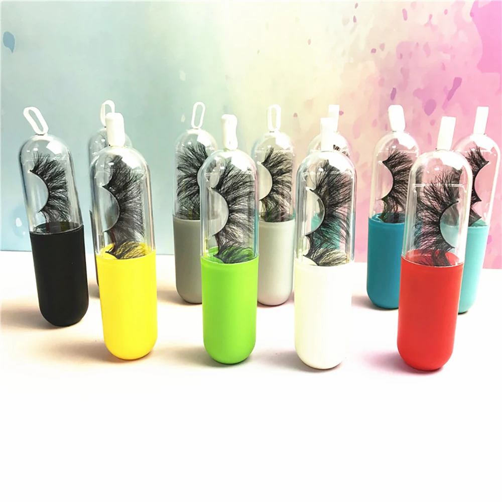 Оптовая продажа капсульные ресницы бутылка для таблеток набор ресниц