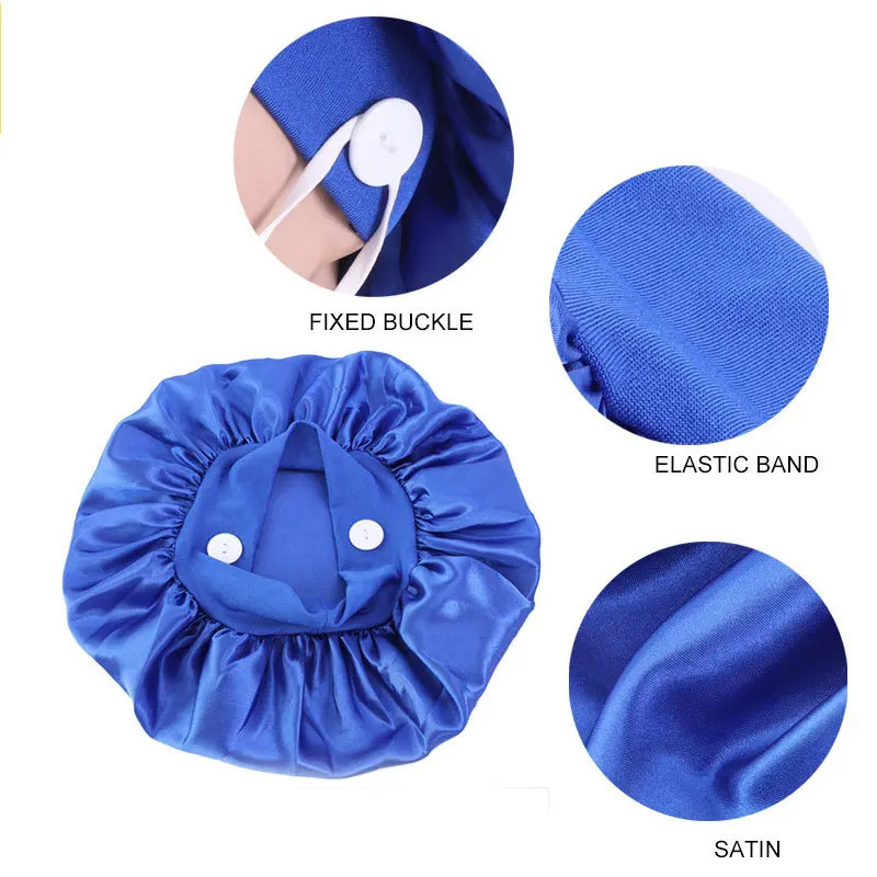 Женская модная атласная шляпка на пуговицах с держателем для маски однотонная