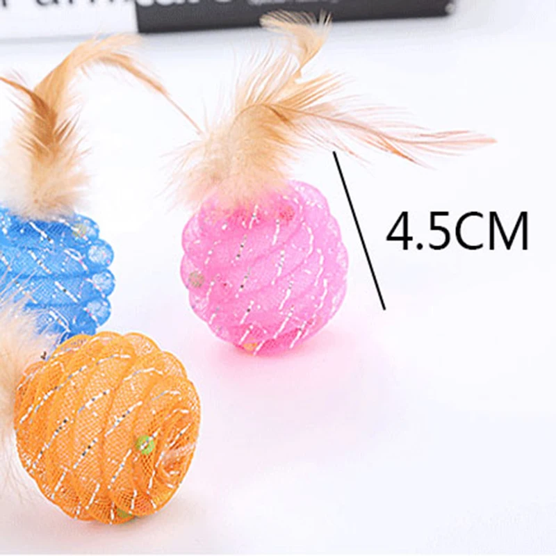 

1PC New Cute Pet Cat Toy Cat Line Ball Feather Line Tube Ball Funny Pineapple Balls Creative Pet Interactive Toy Dropshipping