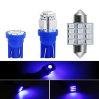 13 pcs 12v car interior led light bulbs blue atmosphere lamp ceiling license plate lamps dome decoration lights car styling