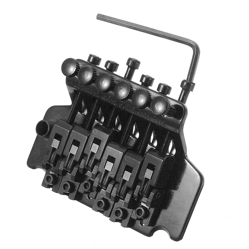 

Mayitr 1 Set Metal Black Double Locking Tremolo System Bridge Electric Guitar Tremolo System Bridge Guitar Part Accessories