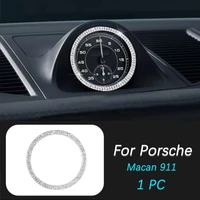 3 colors car console clock watches time decoration ring cover accessories for porsche 911 cayenne panamera macan boxster cayman