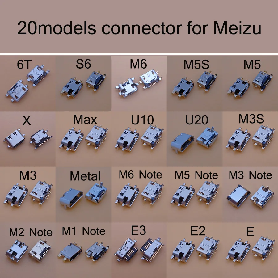 20 моделей разъем Micro USB для Meizu 6T S6 M1 M2 M3 M3S M5 M5S M6 Note U10 U20 E E2 E3 Max X зарядного
