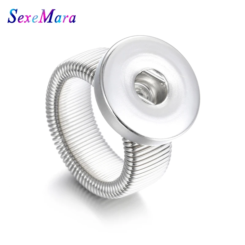 Новое ювелирное изделие для поделок серебряное кольцо кнопок 18 мм кнопки