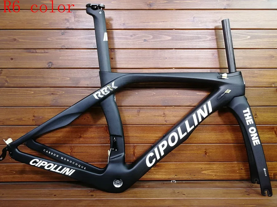 R6 color Новинка Cipollini RB1K T1100 3k углеродная рама для дорожного велосипеда гоночный набор углеродных велосипедов глянцевый Сделано в Тайване can XDB корабль - Цвет: R6 color