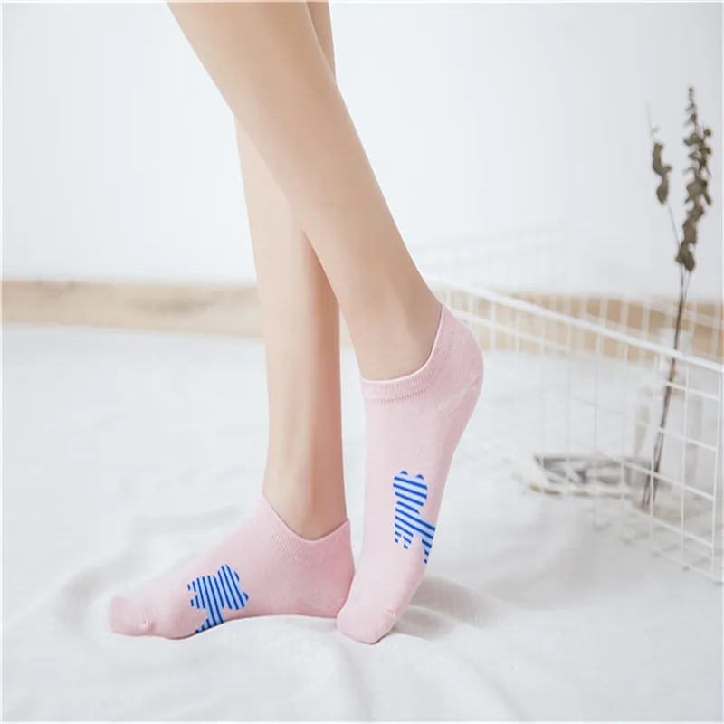 ZDL-187 Симпатичные удобные Мультяшные модные Альпака для женщин хлопок Лодыжка