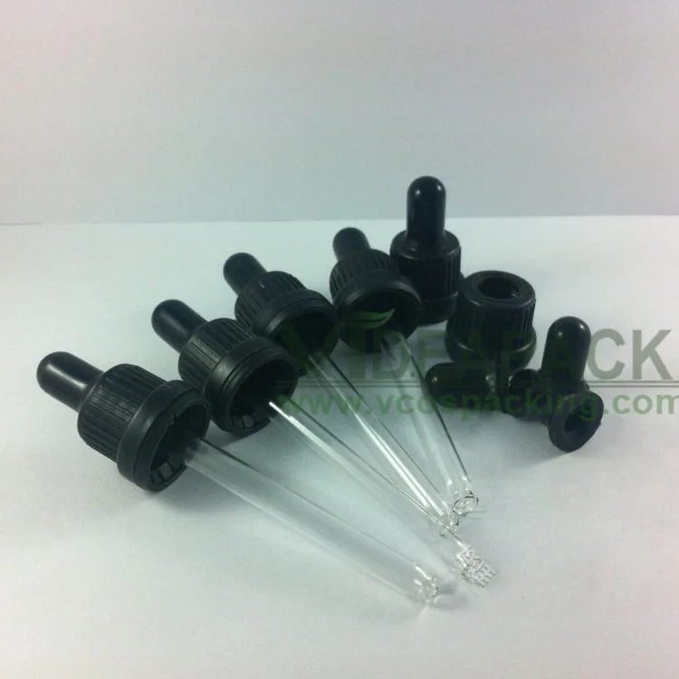 

100pcs glass dropper lid tamper-evident cap / black white plastic lid 18mm neck 5 ~ 100ml oil bottles common standard sizes