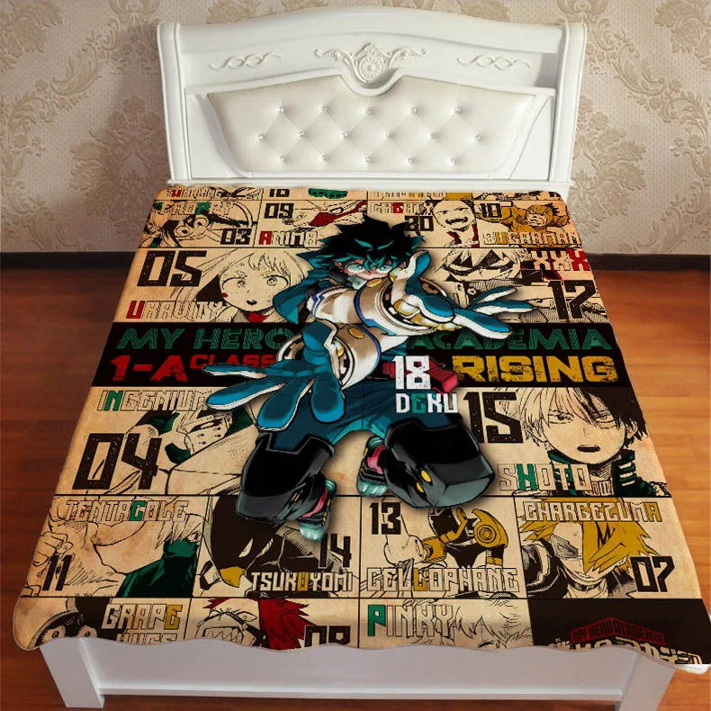

Boku No Hero Academia My Hero Academia Soft Warm Coral Fleece Plush Throw Blanket For Beds Cobe