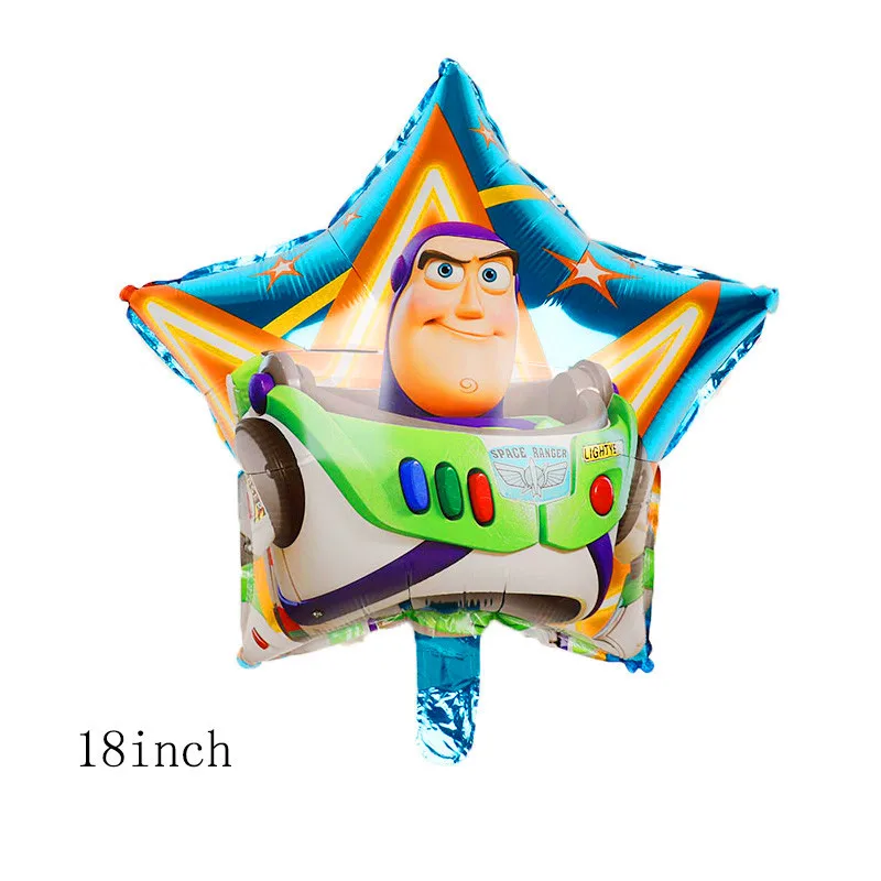 

Toy Story 4 Buzz Lightyear balloons 6 Pcs/set cartoon foil helium 32 Inch Number Blue balloons toy happy birthday party supplies